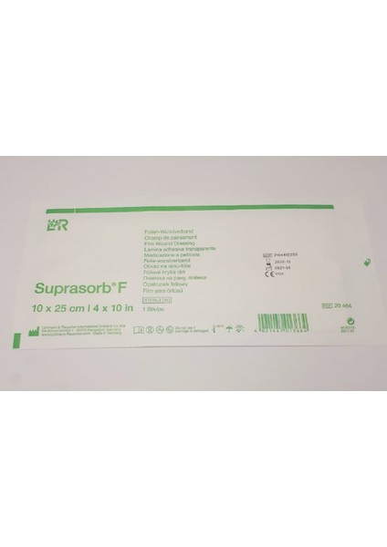 Suprasorb F 10 x 25 cm Dövme Koruyucu Steril 1 Adet fiyatları