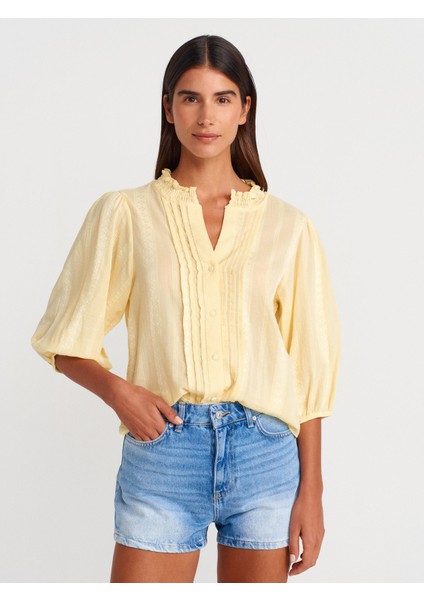 71974 Taşlanmış Mom Denim Şort-Mavi fırsatları