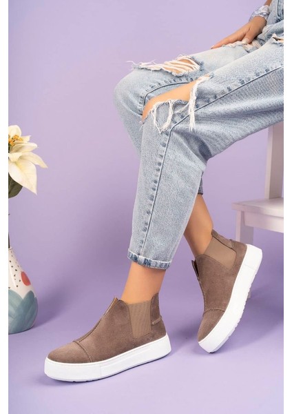 Siyah - 2056 Kadın Hakiki Deri Sneakers