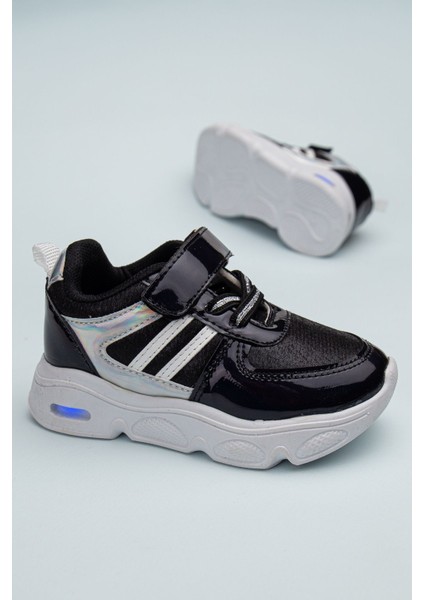 Rahat Hafif Yumuşak Cırt Cırtlı Işıklı Çocuk Sneaker -Spor Ayakkabı