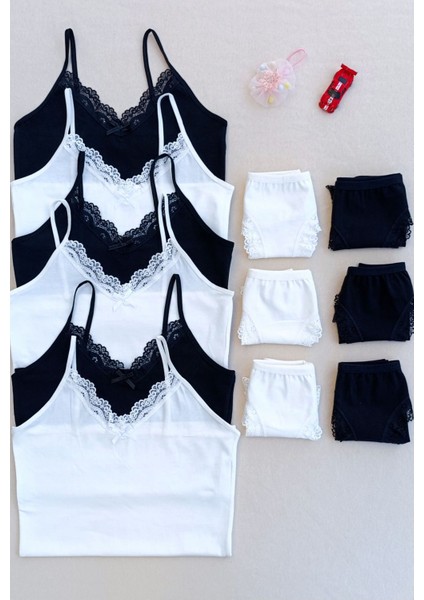 Dantelli 6 Lı Kadın Atlet Külot Iç Çamaşır Takımı modelleri