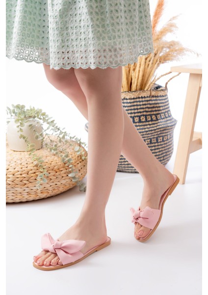 Kurdele Detay Kadın Terlik Rahat Hafif Taban modelleri