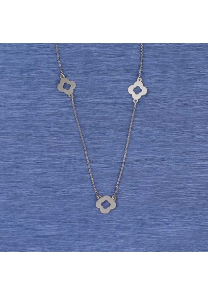 925 Ayar Gümüş Üçlü Yonca Kolye fiyatları