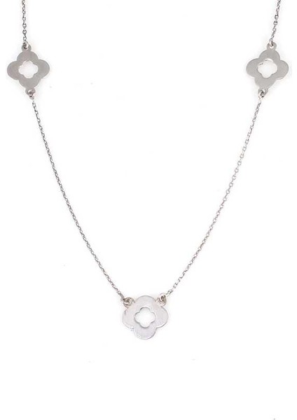 925 Ayar Gümüş Üçlü Yonca Kolye fırsatları