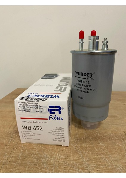 Wunder WB652 Yakıt Filtresi Albea Doblo Fıorıno Punto Evo Grande Punto 1.9 Jtd 1.3d Mtj WK85320