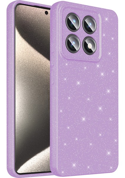 Xiaomi 14T Pro Uyumlu Kılıf Koton Simli Pembe