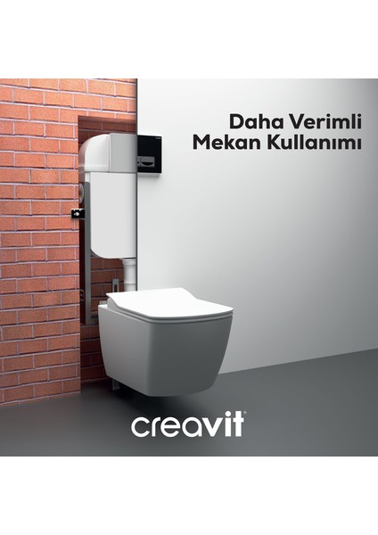 Gömme Rezervuar 3/6 Asma Klozet Duvar Önü Hızlı Montaj