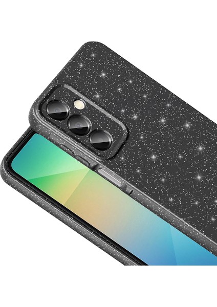 Samsung Galaxy A16 Uyumlu Kılıf Koton Simli Siyah + Ekran Koruyucu fiyatları