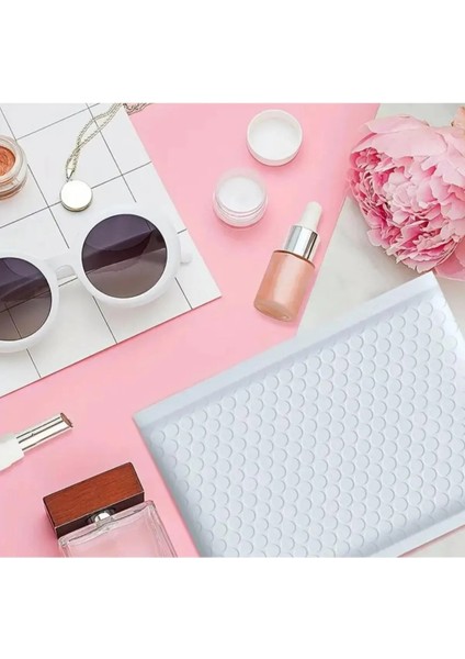 Ozn Aksesuar Bantlı Beyaz Patpatlı Balonlu Kargo Poşeti E Ticaret Poşeti 10 Adet 33X40+4 fiyatları