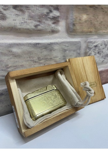 Promise Marka Eskitme Sarı Gold Renk Model Kişiye Özel Çakmak