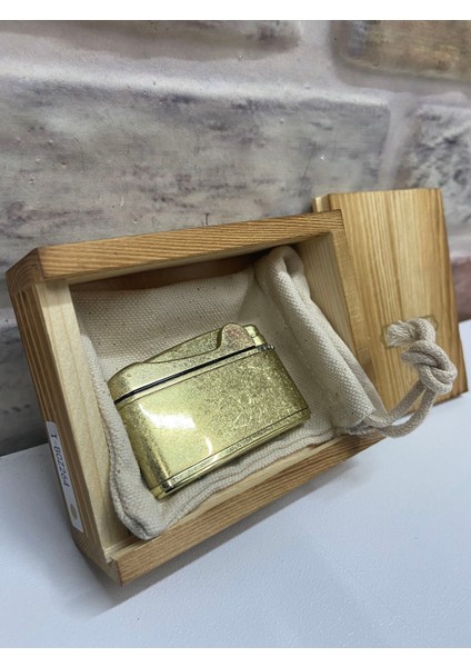 Promise Marka Eskitme Sarı Gold Renk Model Kişiye Özel Çakmak