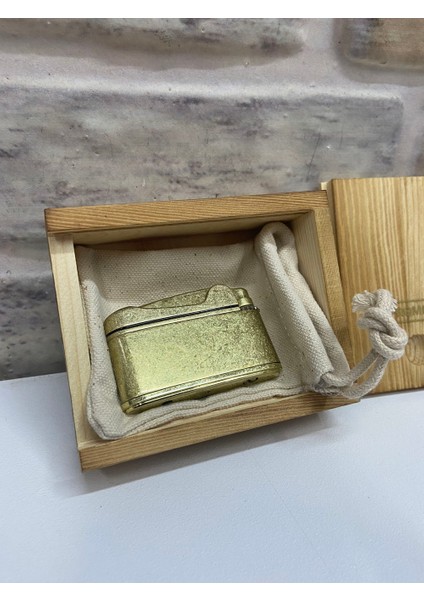 Promise Marka Eskitme Sarı Gold Renk Model Kişiye Özel Çakmak