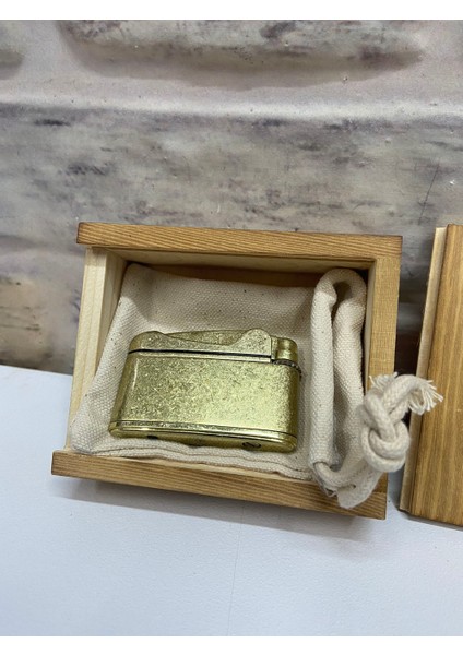 Promise Marka Eskitme Sarı Gold Renk Model Kişiye Özel Çakmak