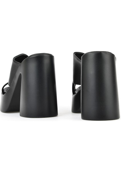 , Kadın Hakiki Deri Topuklu Terlik 151992Z66001 Siyah fiyatları