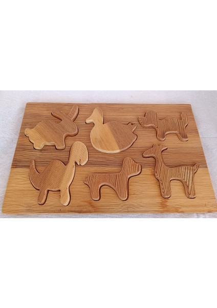 Hayvan Temalı Eğitici Puzzle