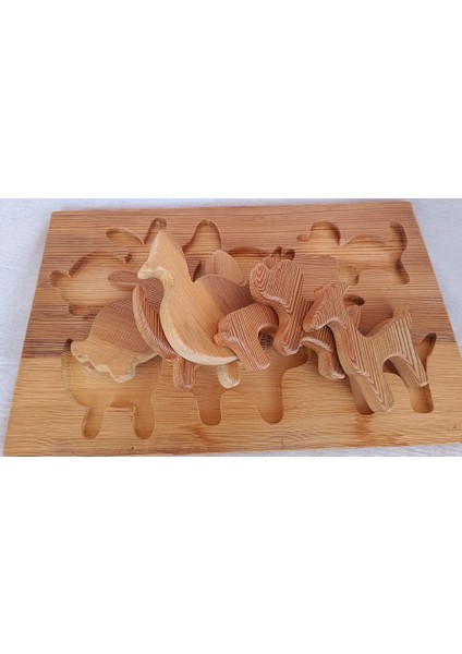 Hayvan Temalı Eğitici Puzzle