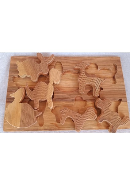 Hayvan Temalı Eğitici Puzzle