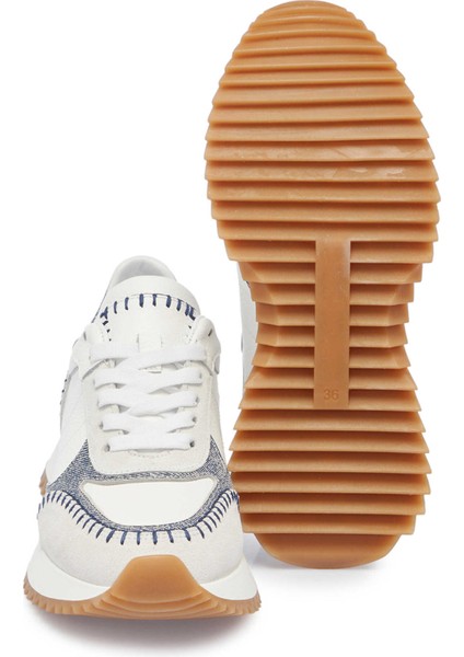 Beyaz Hakiki Deri Kadın Sneaker - K25I1AY68035-A26 fırsatları