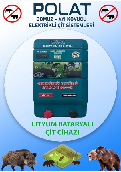 Elektrikli Çit Cihazı Lityum Bataryalı fiyatları