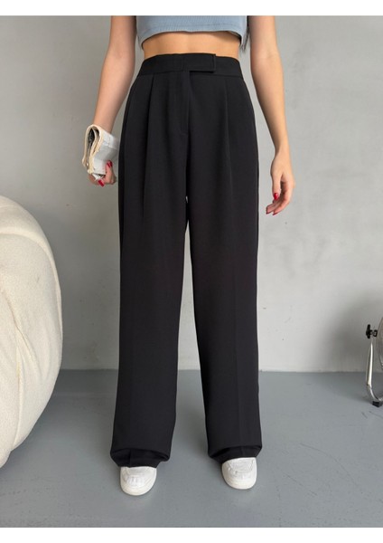 Kadın Cırt Kapama Geniş Paça Palazzo Kumaş Pantolon modelleri