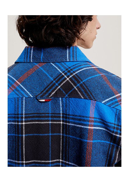 Tommy Jeans Erkek Brushed Check Overshırt fırsatları