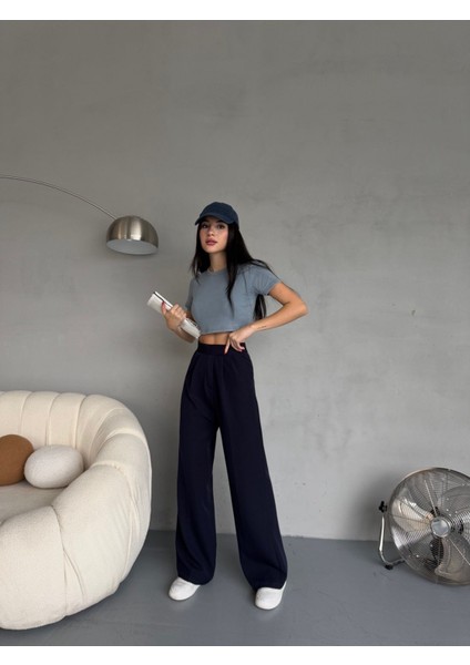 Kadın Cırt Kapama Geniş Paça Palazzo Kumaş Pantolon indirimleri