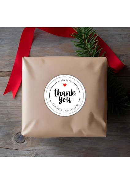 Thank You Sticker Teşekkürler Etiketi Kargo Ambalaj Paketleme 3,5 cm 105 Adet Kuşe Yapışkanlı Parlak fiyatları
