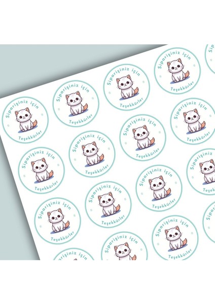 Thank You Sticker Teşekkürler Etiketi Kargo Ambalaj Paketleme 3,5 cm 105 Adet Kuşe Yapışkanlı Parlak