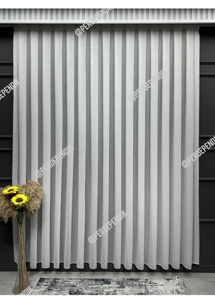 Larin Süper Lüx,desensiz,üst Kalite,salon Tülü,zarif,şık,tül,ütü Istemez,yıka As,1*3 Sık,pileli,