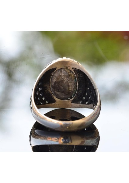 Arizona Turkuaz Taş Yüzük, Ham Doğal Taş, Sterlin Gümüş Yüzük, Mavi indirimleri