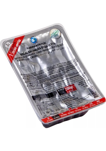 Zeytin Doğal Salamura L Boy 200 gr Vakum x 3 Adet