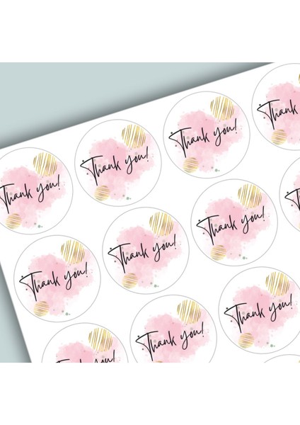 Thank You Sticker Teşekkürler Etiketi Kargo Ambalaj Paketleme 3,5 cm 105 Adet Kuşe Yapışkanlı Parlak fiyatları