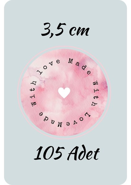 Thank You Sticker Teşekkürler Etiketi Kargo Ambalaj Paketleme 3,5 cm 105 Adet Kuşe Yapışkanlı Parlak modelleri