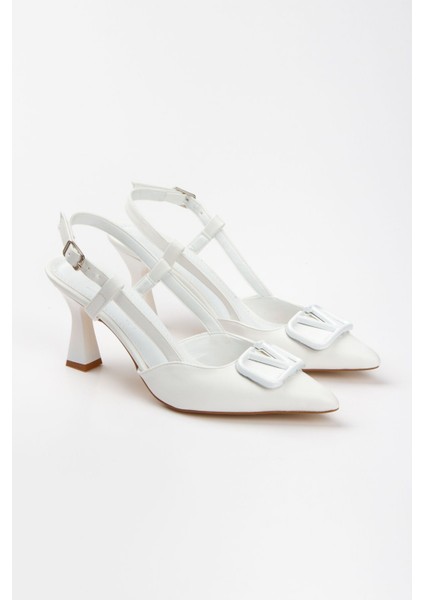 Kadın Cilt Toka Detaylı Topuklu Ayakkabı 3066