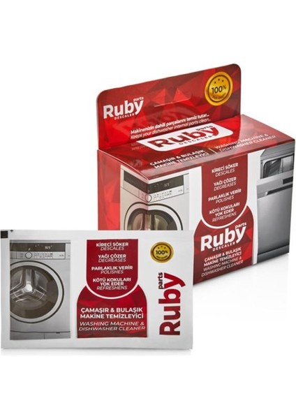 Parts Çamaşır - Bulaşık Makine Temizleyici 5'li Paket 40 Gr.