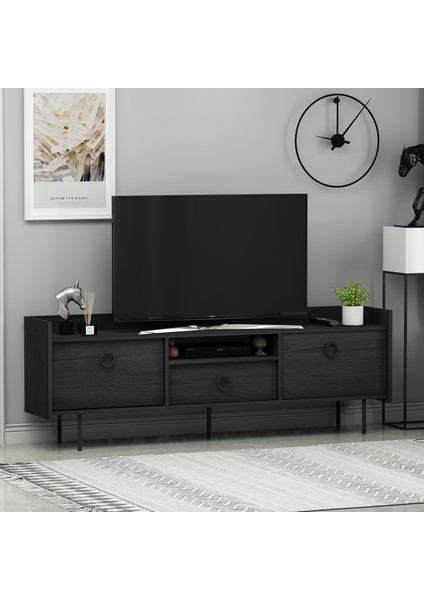Inarch Dizayn T0015 Lidya Kapaklı, Açık Raflı Tv Sehpası, Tv Ünitesi
