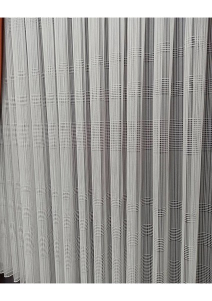 Taraklı Şeritli Zincir Tül, Düz Tül, Çizgili Tül, Salon Tülü, Sık Pile