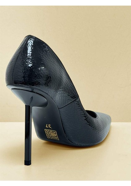 4524 Rugan Yılan Desenli Kadın Stiletto Topuklu Ayakkabı fırsatları