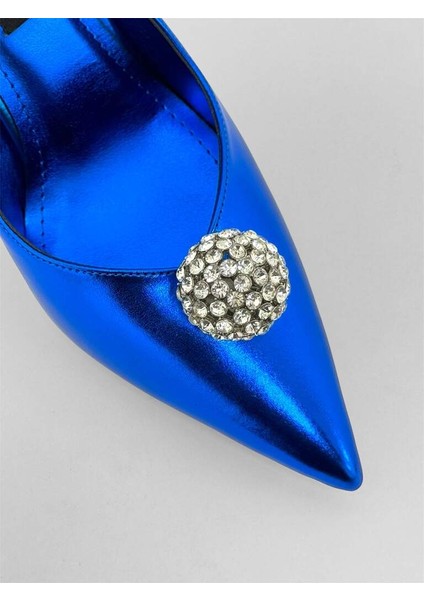 5053 Ithal Taş Topu Aksesuar Detaylı Stiletto Kadın Topuklu Ayakkabı modelleri