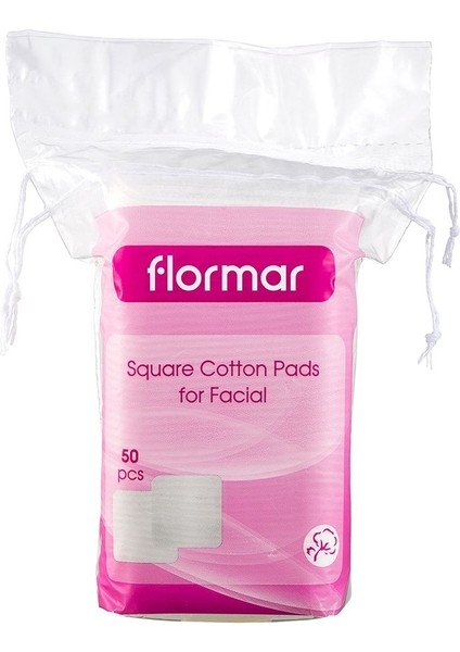 Square Cotton Pads Kare Disk Pamuk 50'li 8690604175048