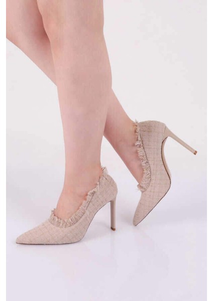 5173 Chanel Ince Ökçe Stiletto Kadın Topuklu Ayakkabı