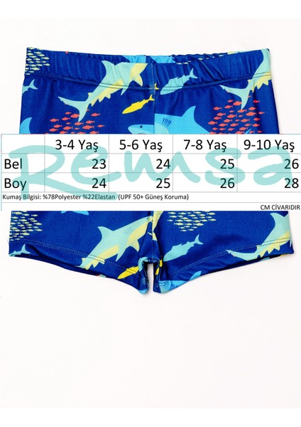 Uv Korumalı Erkek Çocuk Deniz Şortu Bebek Şortu 5249 Balık Koyu Lacivert fırsatları