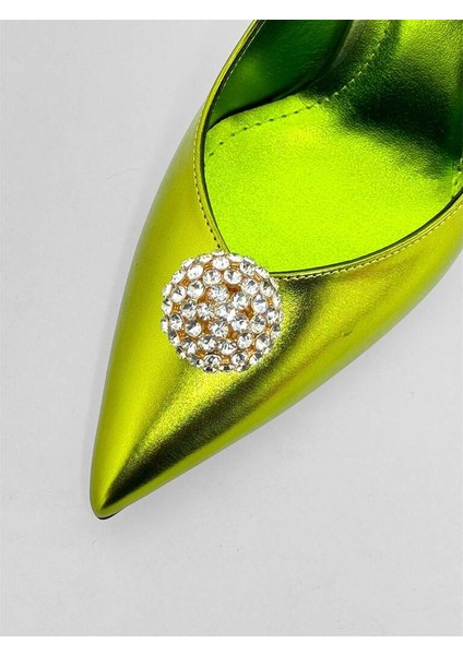 5053 Ithal Taş Topu Aksesuar Detaylı Stiletto Kadın Topuklu Ayakkabı modelleri