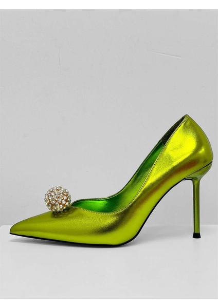 5053 Ithal Taş Topu Aksesuar Detaylı Stiletto Kadın Topuklu Ayakkabı fırsatları