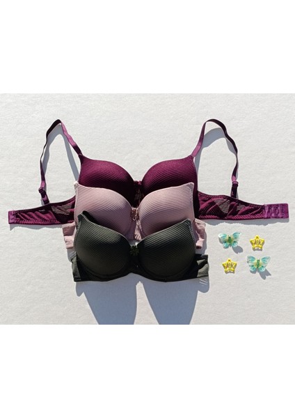 3'lü Ekonomik Paket Fitilli Push Up Dolgulu Destekli Sütyen fiyatları