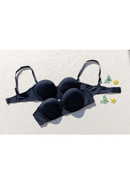 2'li Ekonomik Paket Çıkarılabilir Askılı Straplez Push Up Dolgulu Destekli Sütyen
