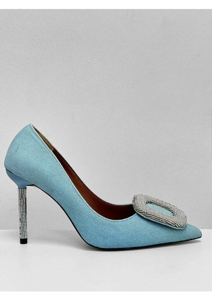 5030 Yuvarlak Taş Toka Detaylı Stiletto Kadın Topuklu Ayakkabı fırsatları