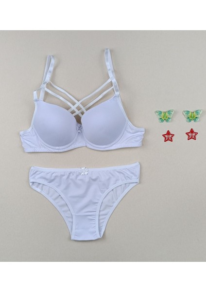 Push Up Dolgulu Çapraz Ipli Sütyen ve Külot Iç Çamaşır Takımı fiyatları