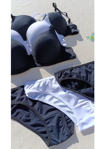 Push Up Dolgulu Micro 3'lü Sütyen ve Külot Iç Çamaşır Takımı