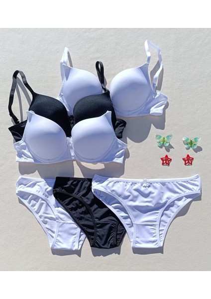 Push Up Dolgulu Micro 3'lü Sütyen ve Külot Iç Çamaşır Takımı